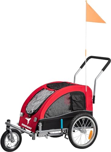 Himiway Bike Dog Trailer, Easy Fold & 16 Inch Wheels, Carrier For Small & Medium 50Lbs Pets, Cats, Dog Buggy For Bicycles cover