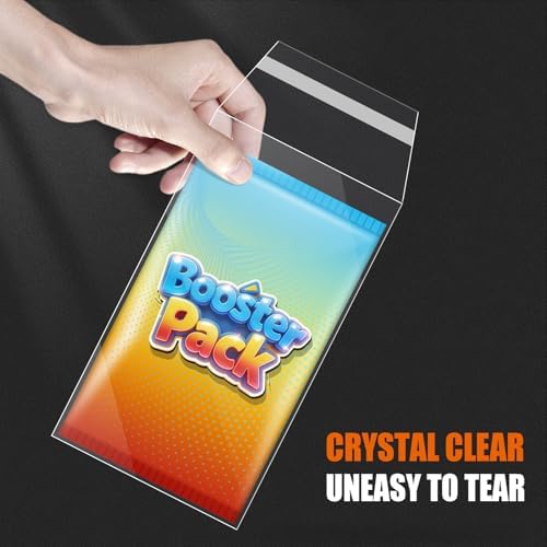 Booster Pack Sleeves, Booster Pack Protector Team Bags, Cards Sleeves for Trading Cards, Ultra Protection for Pro Collector- 100Pack — view 2