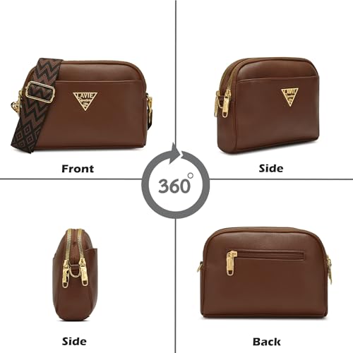 Image of Lavie Signature Women's Homer Horizontal 3C Crossbody Sling Bag | Stylish Shoulder Bag | Ladies Purse Handbag | Gift for Women