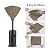 Easy-Going Patio Heater Cover with Zipper and Storage Bag, Waterproof Outdoor Round 34"D Heater Cover Top for Standing Heat, Dustproof, UV-Resistant (Top Cover Only, Camel)