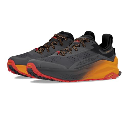 ALTRA Olympus 6 Trail Tênis de corrida masculino, Preto/laranja, 39