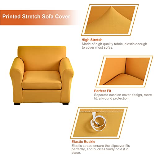 Niluoh 2-Piece Couch Chair Cover Stretch Armchair Cover With Separate Seat Cushion Armchair Slipcover With Elastic Bottom Furniture Protector Decorative For Home Holiday Ceremony (Small,11) #TOP1