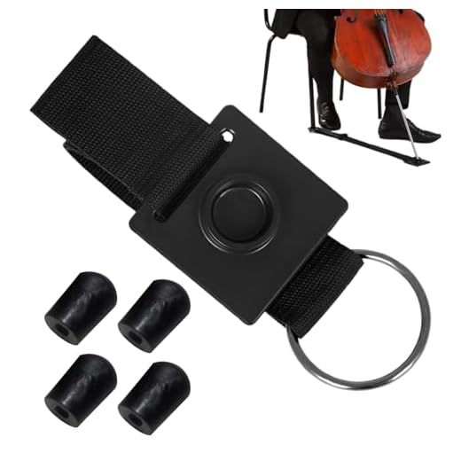 Tope para violonchelo, correa de tope ajustable,Tope para instrumento de violonchelo Correa de tope para clavija - Almohadilla gruesa con junta tórica, dispositivo antideslizante, protector de suelo a