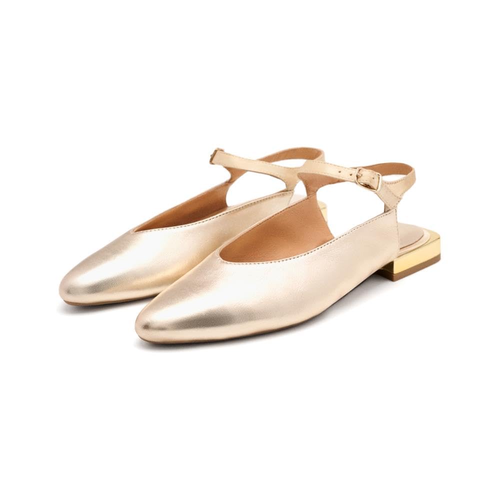 GIOSEPPO Womens Averill Mary Jane Flat, Platinum, 7 UK
