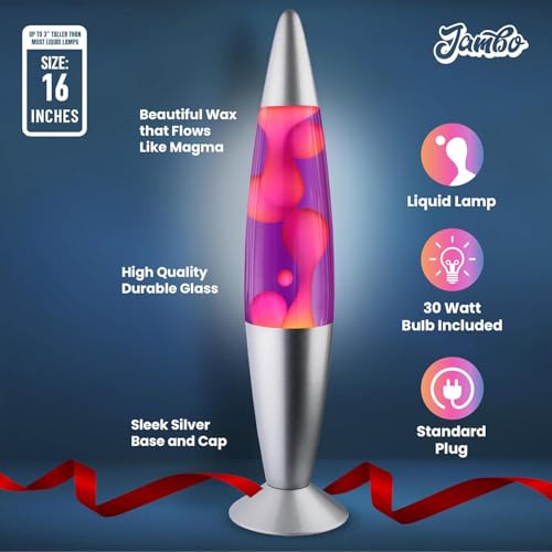 Image of 16-Inch Motion Lamp with Pink Wax and Purple Liquid
