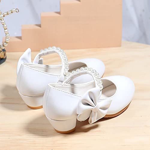 IWIHMIV Girls Dress Shoes Leather Mary Jane Shoes for Girls Princess Wedding Party Flower Girl Low Heel Shoes for Little3