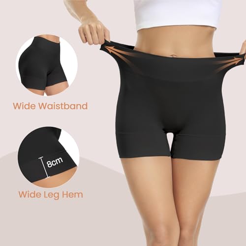 Image of BESTENA 3 Pack Slip Shorts for Under Dress Anti Chafing Shorts Boyshorts Panties for Women