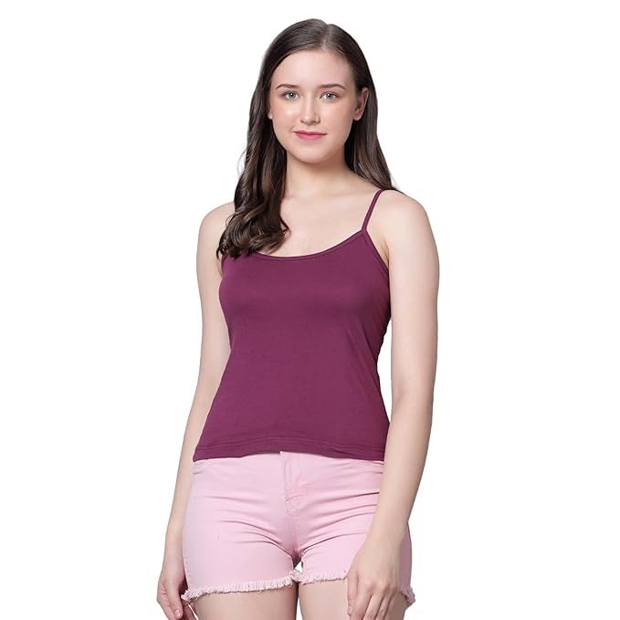 Image of Aimly Women's Cotton Regular Fit Camisole Slip Pack of 3