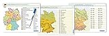  Ich kenne Deutschland - 1. Bundesländer & Landeshauptstädte, 2. Flüsse, 3. Gebirge im Set: Für die 3. bis 5. Klasse - 3 stabile wiederbeschreibbare ... ohne zu schmieren und ohne Farbrückstände.