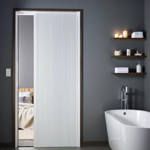 ハニカム アコーディオンドア パネルドア 折りたたみドア プッシュプル機能付き 室内 仕切り用 オフィス 廊下 クローゼット(W*H:70*180)