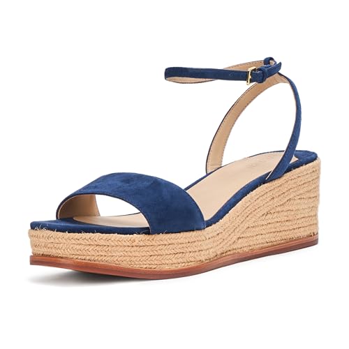 Lauren Ralph Lauren Women's Leona Suede Espadrille Wedge Sandal