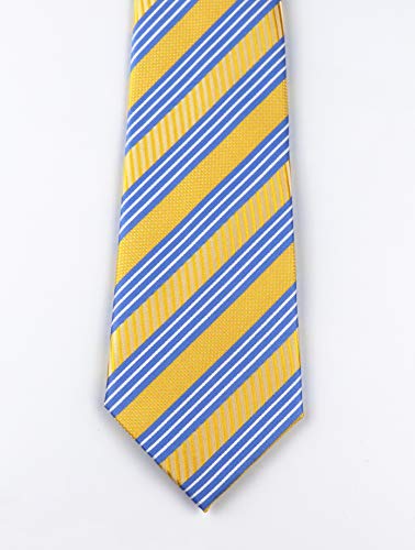 Image of Elfeves Men's Modern Striped Patterned Formal Ties College Daily Woven Neckties