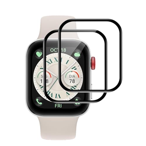 VideoSecu 2 Stück für Panzerglas für Huawei Watch Fit 3 Schutzfolie, Flexible Selbstheilende TPU Folie, Blasenfreie, Kratzfest, Anti-DreckSuperdünnes 0.2mm, Ideale Passform