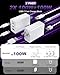 USB C Charger Block 100W, 3-Port GaN Super Fast Phone Charger, Type C 65W Laptop Chargers with 10ft USB C Charging Cable for MacBook Pro/Air,iPad Pro, iPhone 17/16/15Pro, S26 Ultra/S25/S24[2 Pack]