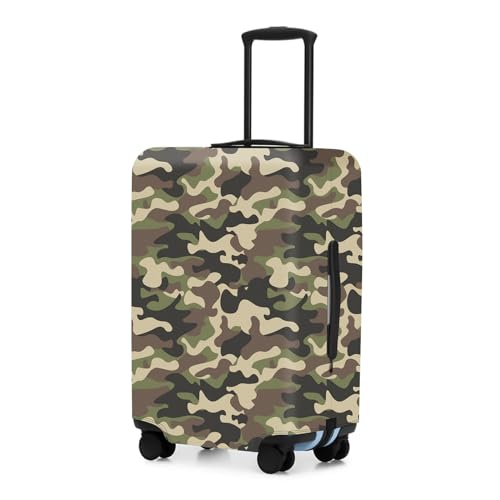 Travel Luggage Cover Protector, Washable Elastic Suitcase Cover, Luggage Protective Cover for 29-32 Inch Luggage (Forest Camouflage, XL)