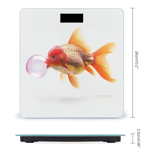 Báscula Digital Fish Blowing Bubble Gum de Vidrio Templado miniatura 2