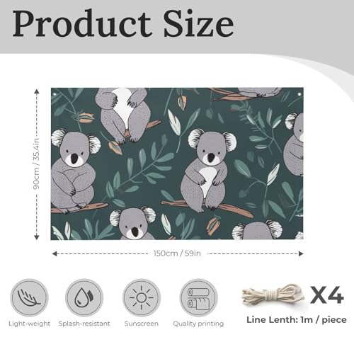 Drapeau de jardin koala durable contre la décoloration extérieure - 2