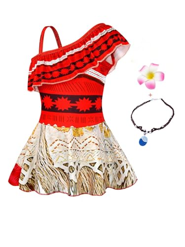 Girls Princess Adventure One-Piece Swimsuit Princess Swimwear Cartoon Anime Character Outfit Ages 2-10