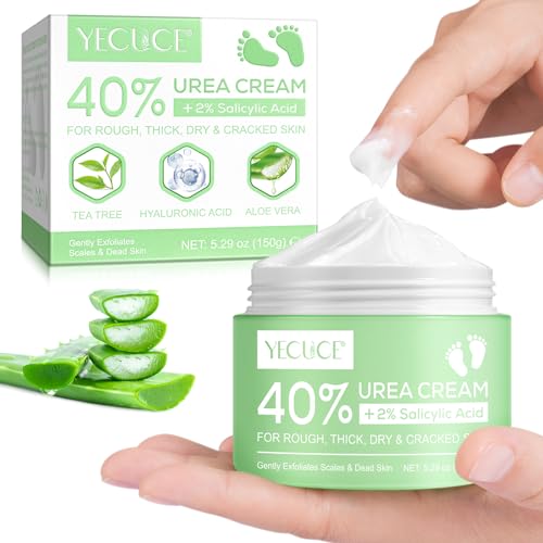 150g Urea Foot Cream,Cracked Heel Repair Cream For Feet and Hand, Callus Remover For Dry And Hard Skin,Urea Cream for Feet with Hyaluronic Acid,Tea Tree,and Aloe Vera for Deep Moisturizing - Image 3