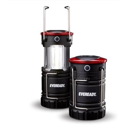 Eveready LED Camping Lantern 360 PRO (2-Pack), Super Bright Tent Lights, Rugged Water Resistant LED Lanterns, 100 Hour Run-time (Batteries Included) Cover
