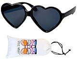 Kd3141 BABY Infant Toddlers Age 0-36 months Heart Sunglasses unisex (Black, uv400)