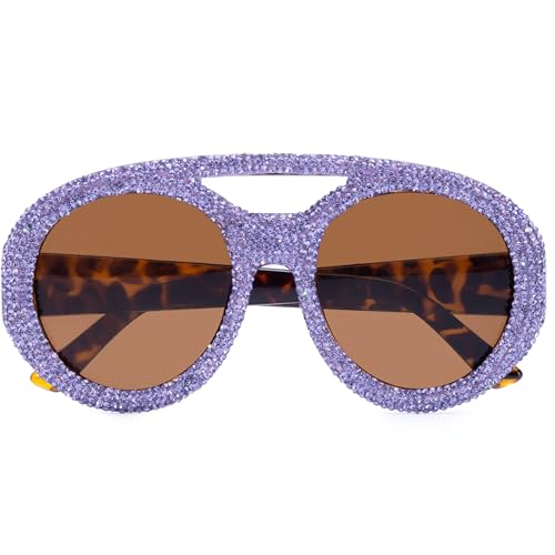 ICARA Oversized Double BridgesSunglasses Womens Luxury Diamond Rhinestones Bling Fashion Big Frame Sun Glasses3