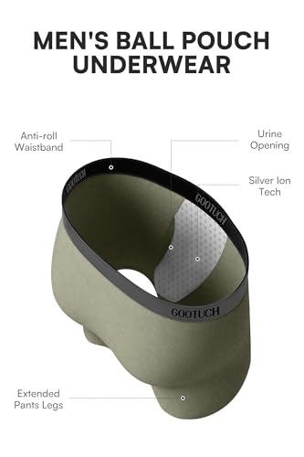 GOOTUCH Men’s Breathable Bamboo Boxer Briefs, Moisture-Wicking Odor Control Underwear, Durable & Sweat-Free (2&4 pack)4