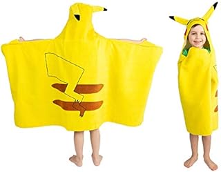 Pokemon Pikachu Bath/Pool/Beach Soft Cotton Terry Hooded Towel Wrap, 24