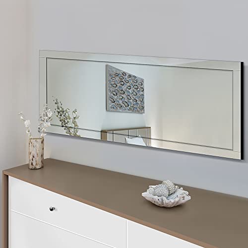 Image of Syndra 65x24 Full Length Wall Mirror, Large Rectangle Mirrors with Reflect Frame, Wall Mounted /Hanging, Full Body Mirror for Bedroom, Living Room, Bathroom, Dressing Room & Gym Decor