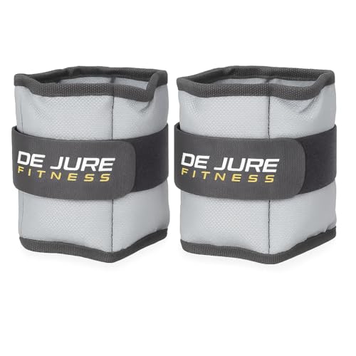 Image of De Jure Fitness Adjustable Ankle & Wrist Weights Pair (0.5KG x 2) for Men & Women | Strength Training, Walking, Running, Workout, Yoga | Comfortable, Durable | Grey - 1KG