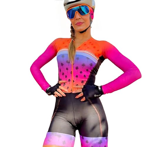 Vêtements cyclisme femme combinaison triathlon manches longues et shorts vélo NN