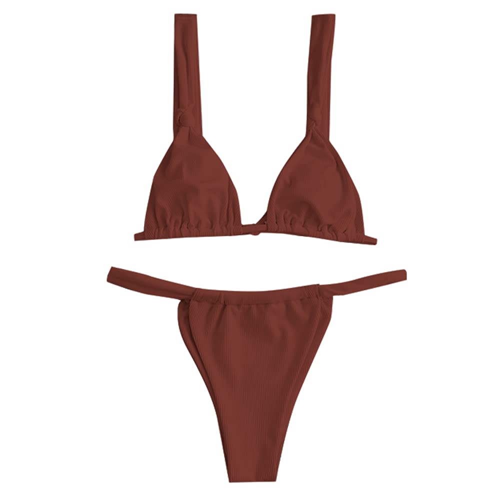 ZAFUL Women's Sexy Pushup Bandage Bikini Criss Cross Swimsuits Cheeky