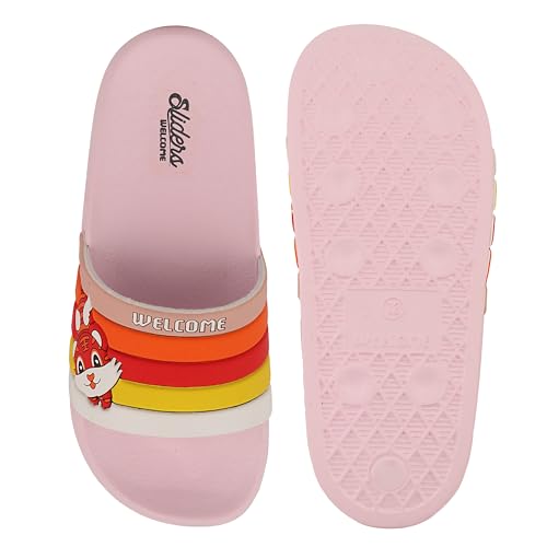 Image of URJO unisex-child Urjo Cubs Kid's Sliders /Slippers Lightweight Super Flexible Stylish Dailywear Sliders /Slippers Boy's & Girl's Slipper