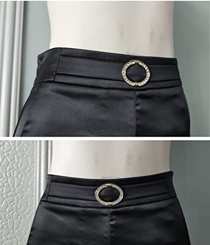 Women's Satin Pants Dress Casual Party Wedding Night Pull on High Waist Pants2