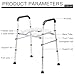 Raised Toilet Seat with Handrail, Width and Height Adjustable Raised Toilet Seat with Arm, Commode Toilet with Widen Seat, Up to 300lbs, Toilet Riser for Seniors, Handicap, Pregnant, Fits Any Toilet