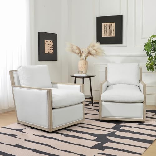 Sillón giratorio plegable tela rendimiento beige miniatura 4