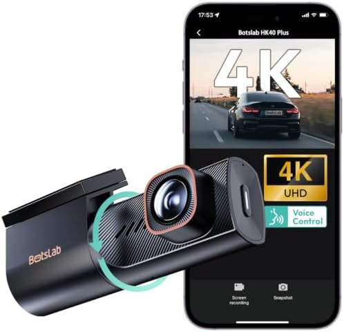 Botslab 4K Dash Cam Front with Night Vision[2026 Upgraded], 360°R...
