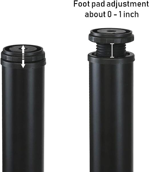 Image of Ventuos New Town Adjustable Metal Furniture Legs, 14 inch Black Bench /Table Legs - Set of 4 Heavy-Duty Adjustable Legs for Coffee Tables, End Tables, Benches & DIY Furniture Projects