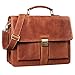 STILORD 'Eros' Serviette Cartable Homme Cuir Mallette Sac Ordinateur Portable 15,6 Pouces Bandoulière Porte-Documents d'affaires Cuir Véritable, Couleur:Andorra - Marron