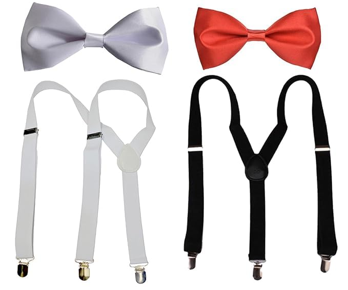 uniq world wide Unisex stretchable suspender with bow combo(susbw001)-picture-46