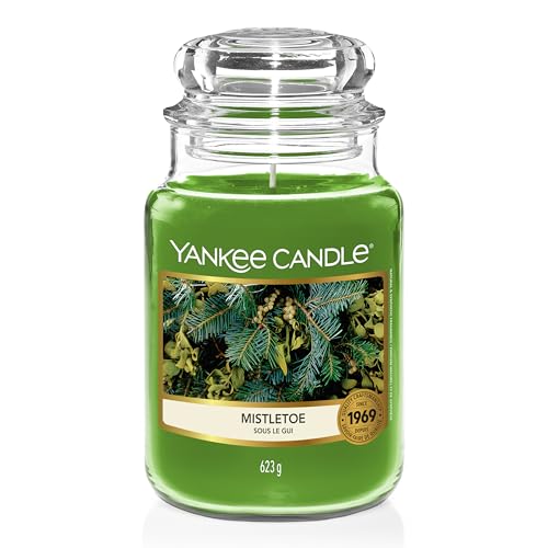 Yankee Candle Vela aromática en tarro grande | Mistletoe | Duración de combustión de hasta 150 horas | Regalos perfectos para mujeres