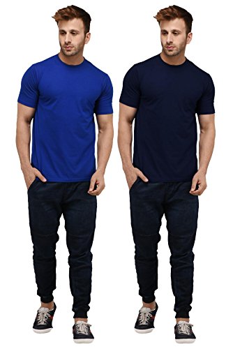 Image of London Hills Solid Cotton Blend Half Sleeve Regular Men Round Neck Tshirts | T Shirt For Man | Tshirt | Shirts Men | Tshirt For Man | T-shirt | T-shirts | Stylish | Gym Wear For Workout | MultiColored