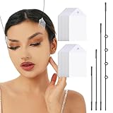 Face Lift Tapes, 40 PCS Invisible Face Lift Tapes with 4 Size Strings, V-Shaped Skin Tightening Facelift Stickers Forehead Patches for Nasolabial Folds Double Chin Neck Glabellar Wrinkles