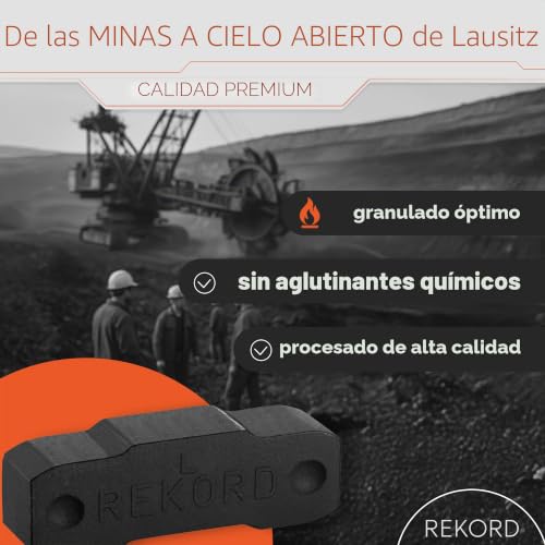 Miniatura 5 de Rekord Briquetas De Lignito De Carbón Para Chimenea Y Estufa, 25 Kg, 1 Caja De Cartón