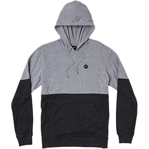 RVCA Men Carlisle Colorblocked Hoodie Grey Medium