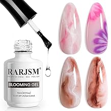 RARJSM Blooming Gel Nail Polish,Clear Blooming GelPolish 15ML UV LED Soak Off Nail Art Polish Blossom Gel for Spreading Effect Graffiti Marble Flower Watercolor Magical DIY Manicure Design