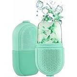 Massageador De Rolo De Gelo Para o Rosto, Área Dos Olhos e Pescoço , Reduz Inchaço e Olheiras , Melhora o Aspecto Viçoso e Saudável da Pele , Reduz Inflamaçoes e Melhora A Circulação, Cerdas Para Limpeza De Pele FONSES (Verde)
