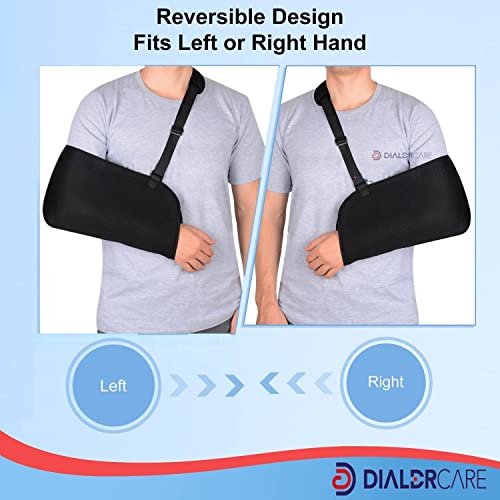 Image of DIALDRCARE Nylon Arm Sling Shoulder For Women, Men, Teenagers, Adjustable Shoulder Sling Strap For Wrist Support, Elbow, Shoulder Injury (Arm Holder 1)