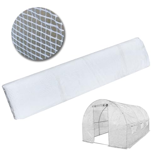 4IQ Group Gewächshausfolie UV Beständig - Gewächshaus Folie 2x3,5m - Weiß Gitterfolie für Tunnel Gewächshaus - Tomatenhaus Folie 140g/m2 - Starke Gartenfolie 200x350 cm