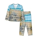 Design exquis : cet ensemble de pyjama 2 pièces pour femme comprend un haut confortable à manches longues boutonné et une paire de pantalons. L'ensemble de pyjama pour femme dispose d'un col rond ample et de manches longues boutonnées avec une longueur moyenne pour garder le vent à l'extérieur toute la nuit, vous permettant de vous retourner librement dans le lit. Le style ample détend mieux le corps et convient à une plus large gamme de types de corps.